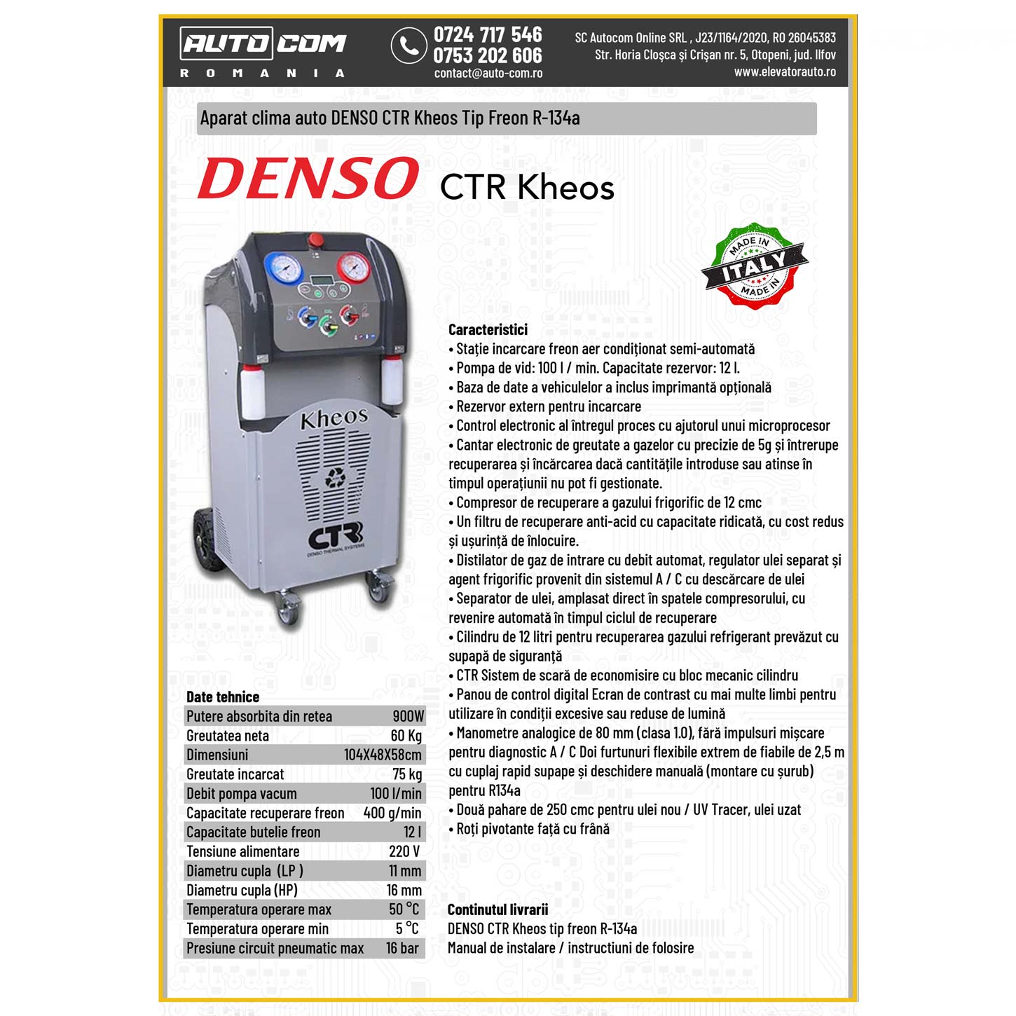 DENSO CTR Kheos R134a DENSO CTR Kheos R134a