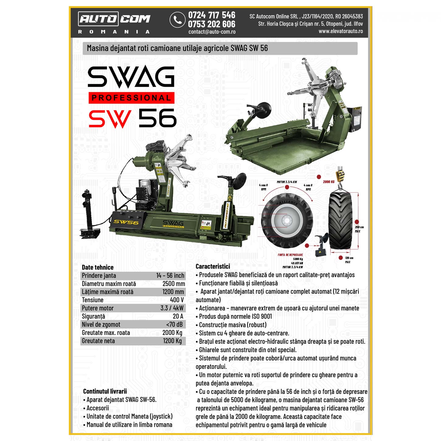 Masina dejantat SWAG SW 56 Masina dejantat SWAG SW 56